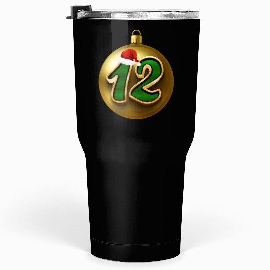 12 Dozen Christmas Balls Decorations - NR Twelve Tumblers 30 Oz