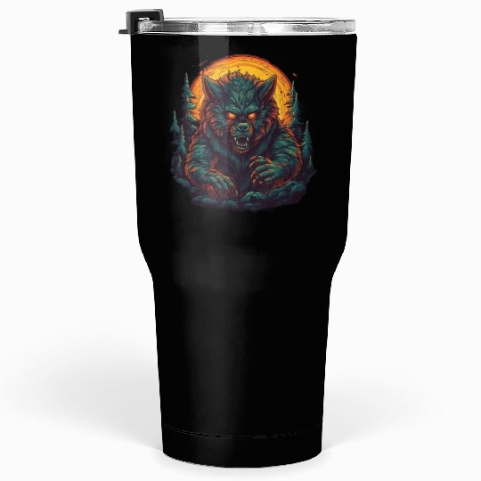 A mythical creature Werewolf Tumblers 30 Oz