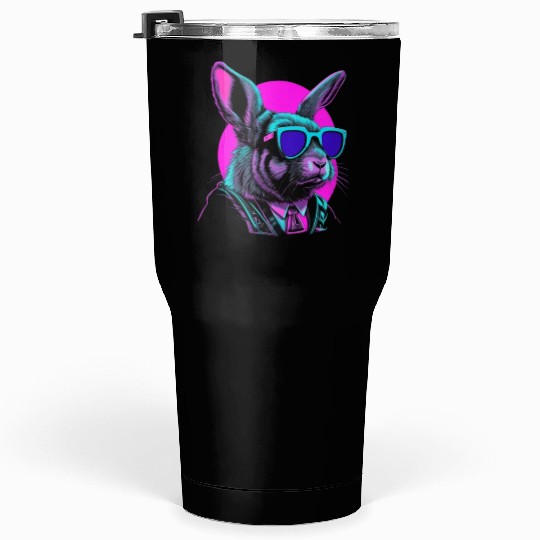 Vaporwave Easter Bunny Tumblers 30 Oz