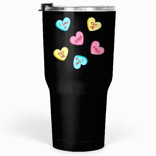 Sweet Candy Hearts Valentines Day Tumblers 30 Oz