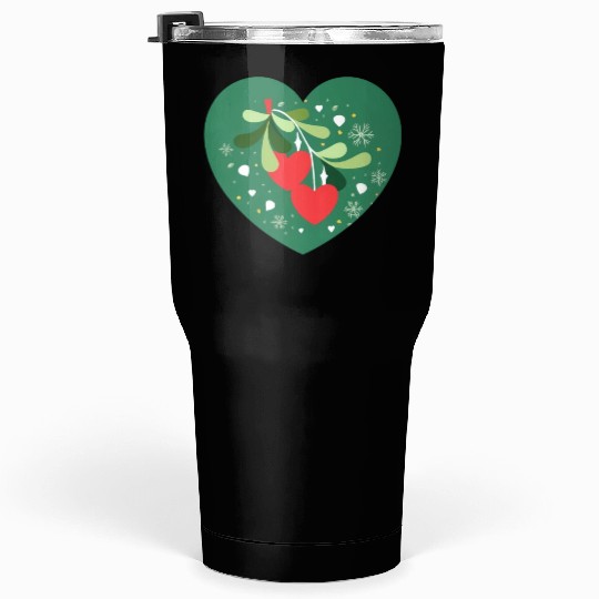 Mistletoe Hearts Tumblers 30 Oz