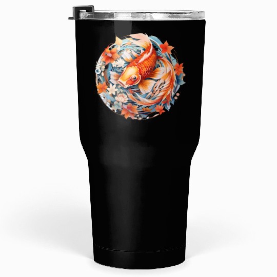 Koi Fish Mandala Art Tumblers 30 Oz