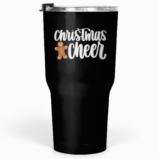 Gingerbread Christmas CHEER Happy Holiday Fun Tumblers 30 Oz