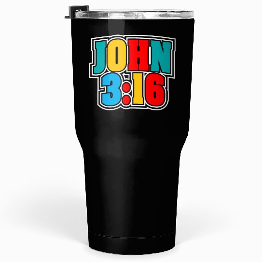 John 3:16 Love Jesus Bible Text Christian Tumblers 30 Oz