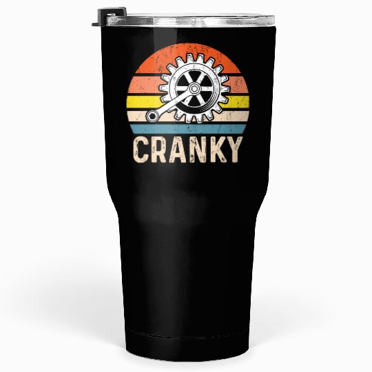 Cranky Vintage Sun funny Bicycle Lovers Tumblers 30 Oz