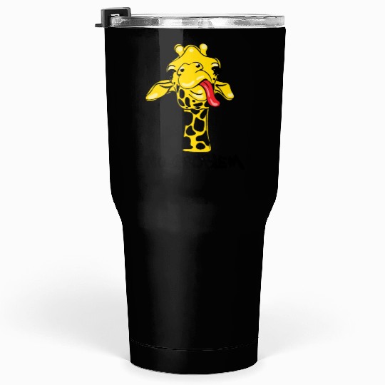 Nonchalant Giraffe: No PROBLEM Attitude Tumblers 30 Oz