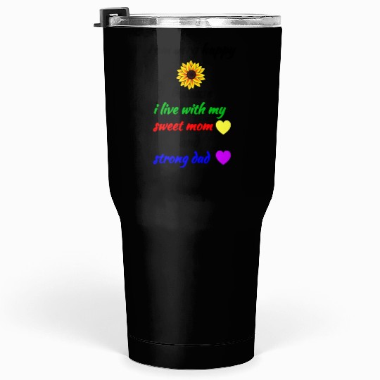 Newborn Baby Boy Girl Gift - Family Happy Mom Dad Tumblers 30 Oz