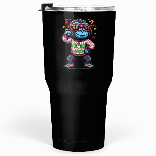 Gorilla With Sunglasses Tumblers 30 Oz