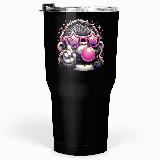 Gorilla With Sunglasses Tumblers 30 Oz