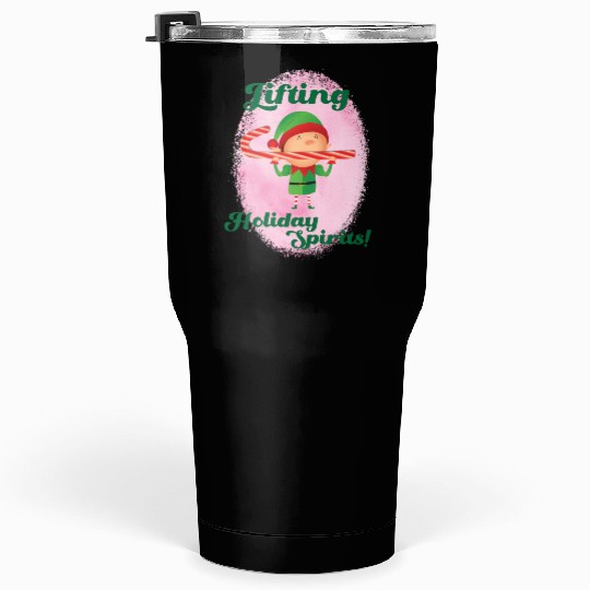 Muscle Elf -Christmas Spirit Workout Tumblers 30 Oz