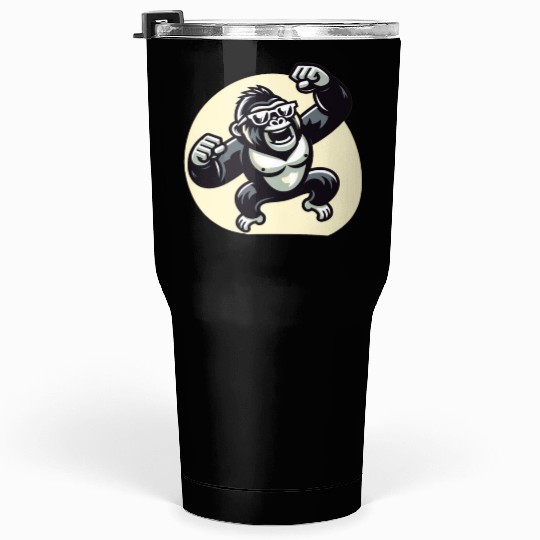 Gorilla With Sunglasses Tumblers 30 Oz