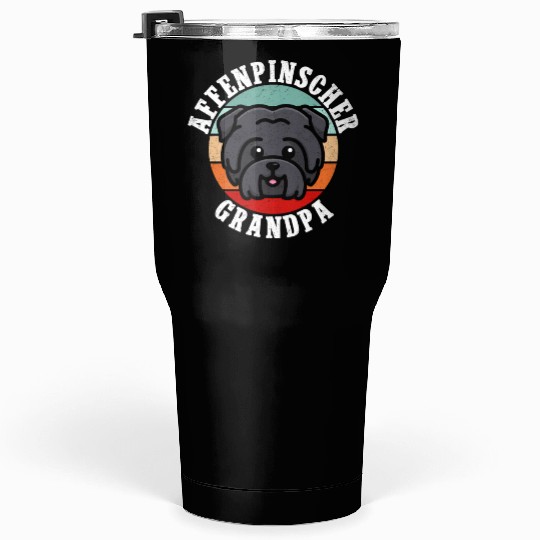 Affenpinscher Grandpa Monkey Terrier Dog Tumblers 30 Oz