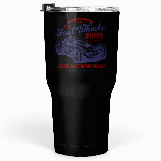 Race Car Vintage Tumblers 30 Oz