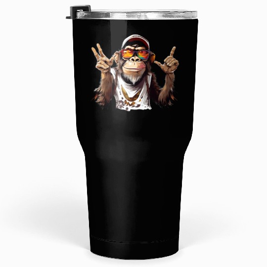 Street Art Monkey Urban Rap Street Monkey Tumblers 30 Oz