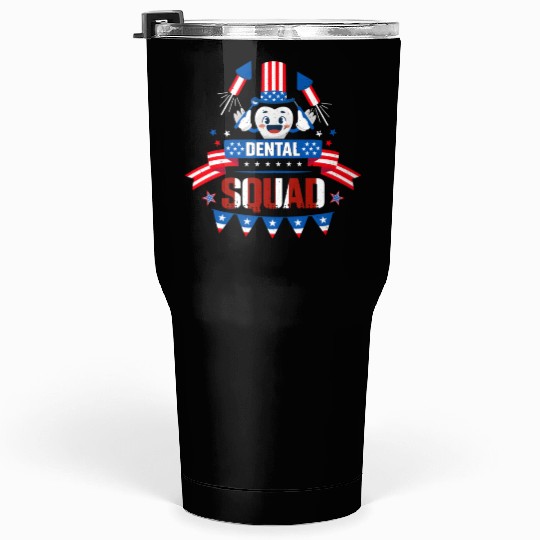005409 4Th Of July Dentist American Patriotic Dent Tumblers 30 Oz