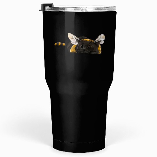 Fuzzy Little Bumblebee Kitty Tumblers 30 Oz