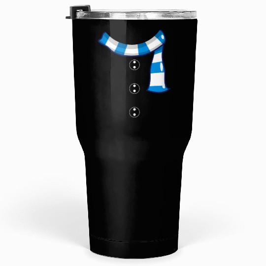Snowman Scarf and Buttons Snowman Costume Tumblers 30 Oz