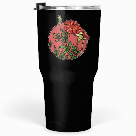 Mexican Marigold Nature Lover Gift Tumblers 30 Oz