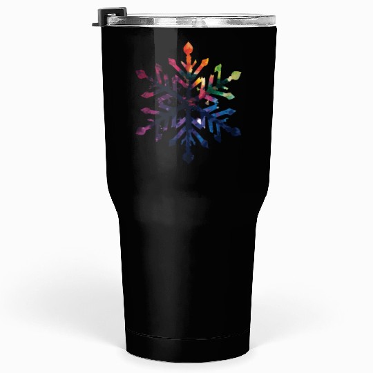 Colorful Gradient Snowflake Tumblers 30 Oz