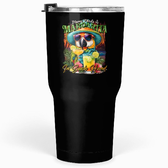 Balanced Diet is A Margarita in Eachs Hands Parrot Tumblers 30 Oz