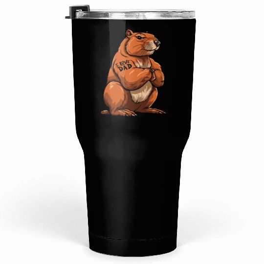 Capybara I Love Dad Tumblers 30 Oz