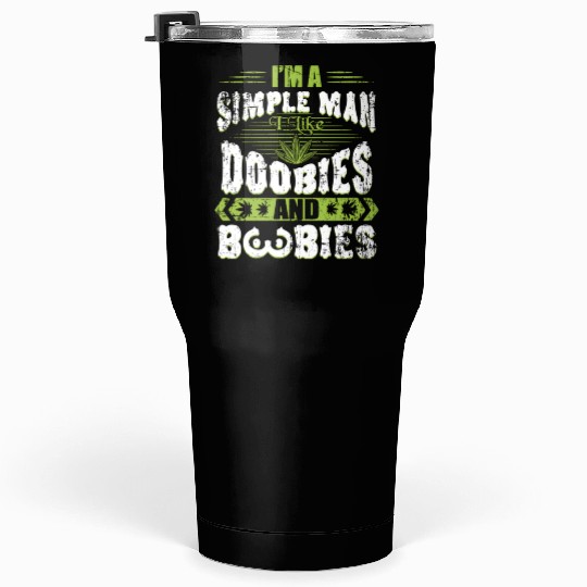Marijuana Doobies And Boobies Smoking Pot Weed Tumblers 30 Oz