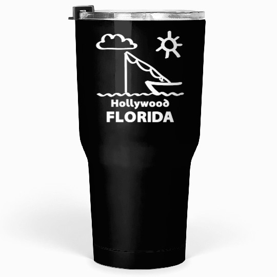 Hollywood Florida Fishing Souvenirs Gifts Vacation Tumblers 30 Oz