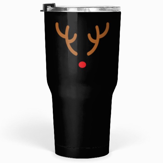 Reindeer Antlers Red Nose Tumblers 30 Oz