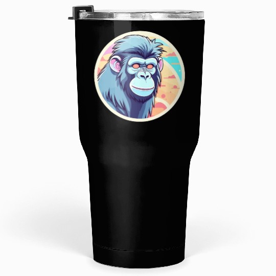 Ape Monkey Illustration Tumblers 30 Oz