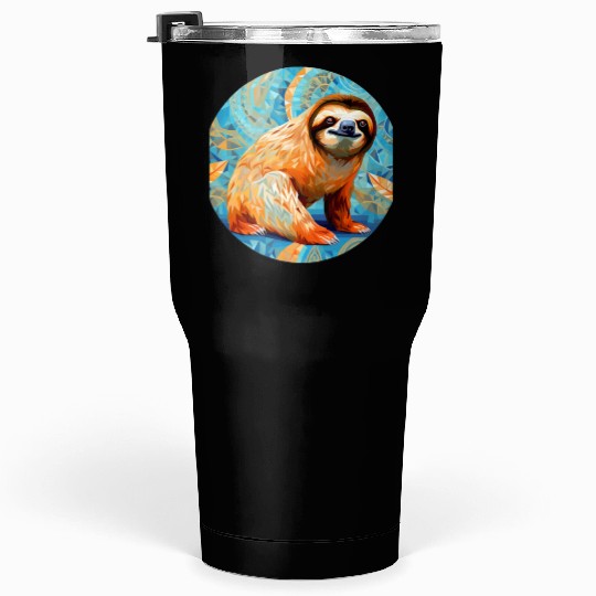 Mosaic Mandala Sloth Tumblers 30 Oz