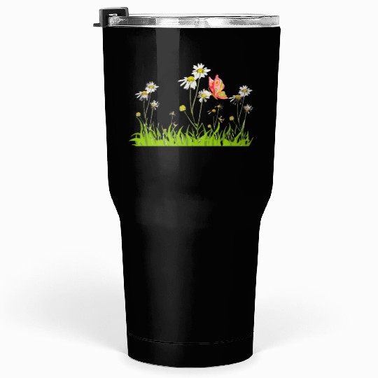 Wild flowers with butterfly Tumblers 30 Oz