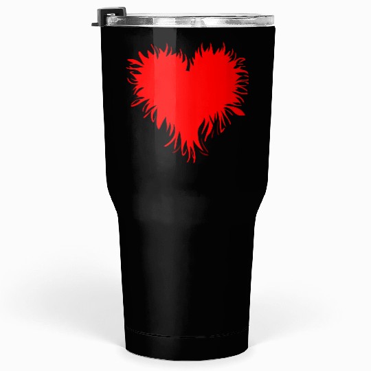 Angry Fiery Heart Vector 2 Colors Tumblers 30 Oz