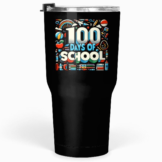 100 Days of School Teacher Student Education Tumblers 30 Oz