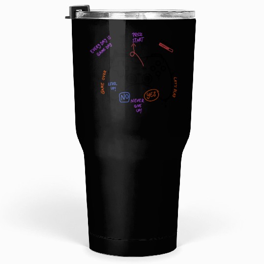 PlayStation Remote controller Black Tumblers 30 Oz