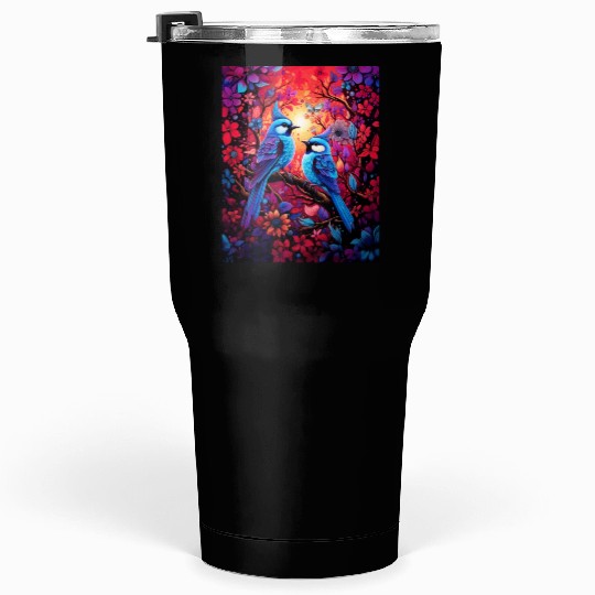 Blue Birds Tumblers 30 Oz