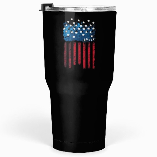 Flag America Typography Tumblers 30 Oz Design