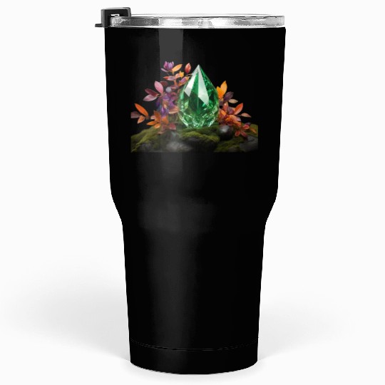 green crystal Tumblers 30 Oz