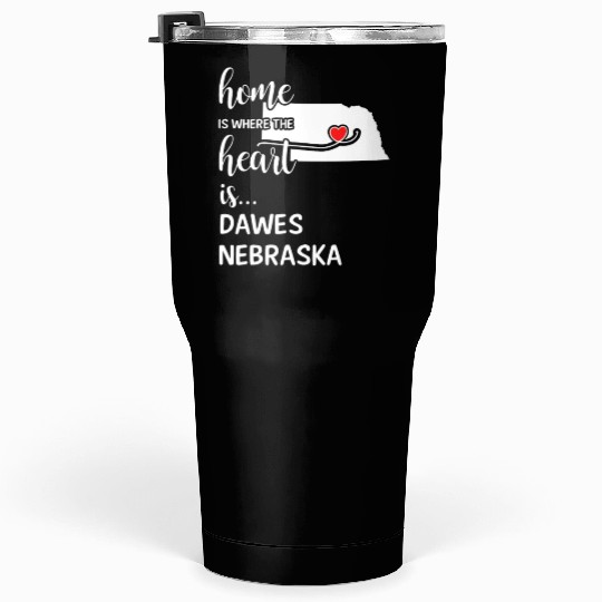 Dawes County Nebraska Is Where My Heart Is Gift Tumblers 30 Oz