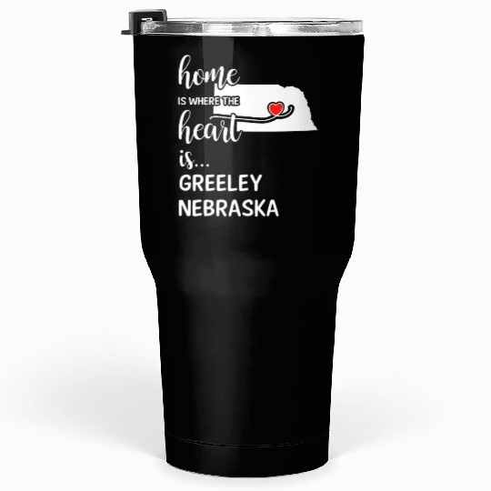Greeley County Nebraska Is Where My Heart Is Gift Tumblers 30 Oz