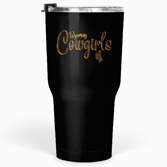 Wyoming Cow 'S Floral Script Tumblers 30 Oz