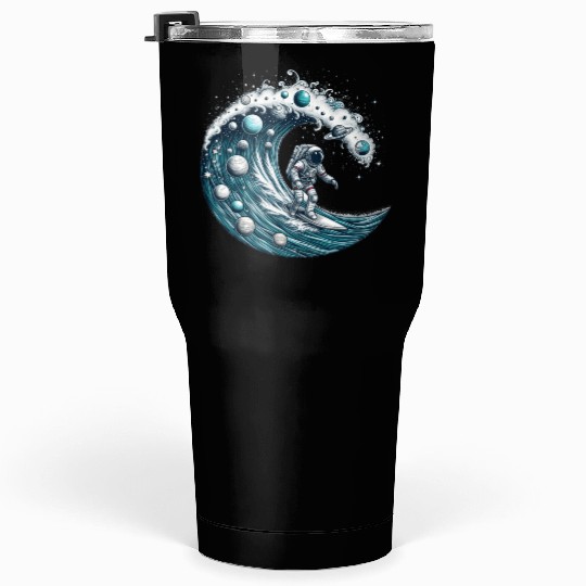 Surfing Astronaut Tumblers 30 Oz