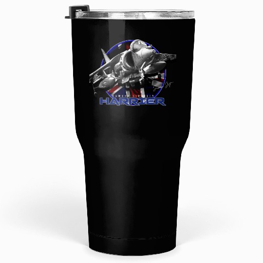 Harrier Jump Jet Royal Air Force Fighterjet Tumblers 30 Oz