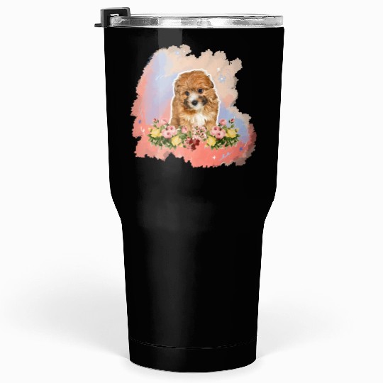 yorkie poo Tumblers 30 Oz