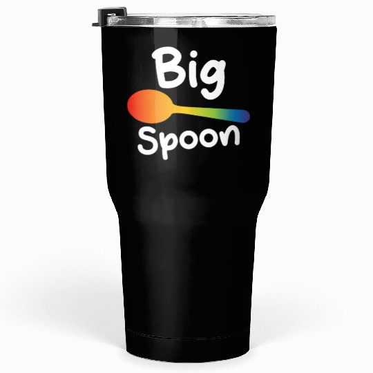 Big Spoon LGBT Pride Gay Lesbian Couple Matching Tumblers 30 Oz