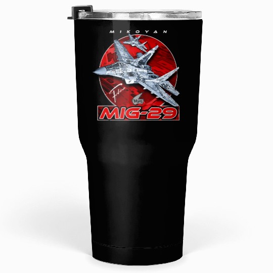 MIG-29 Soviet Union Air Superiority Jet Fighter Tumblers 30 Oz