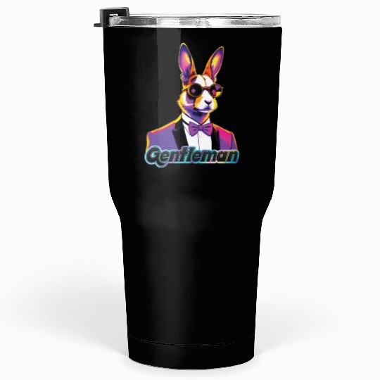 Pop Art Playboy Rabbit Gentleman Cyberpunk Bunny Tumblers 30 Oz