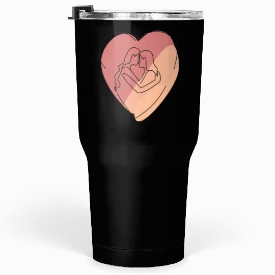Lesbian Couple in Heart Tumblers 30 Oz