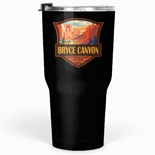 Bryce Canyon National Park Travel Retro Badge Tumblers 30 Oz