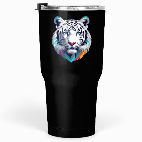 Bengal White Tiger Tumblers 30 Oz