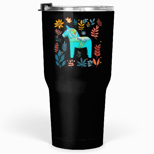 Dala Horse Sweden Swedish horse Tumblers 30 Oz